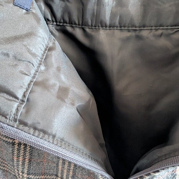 GAP Wool Blend Grey Plaid Mini Skirt Size 8 Dark Academia Preppy Classic - Picture 10 of 12